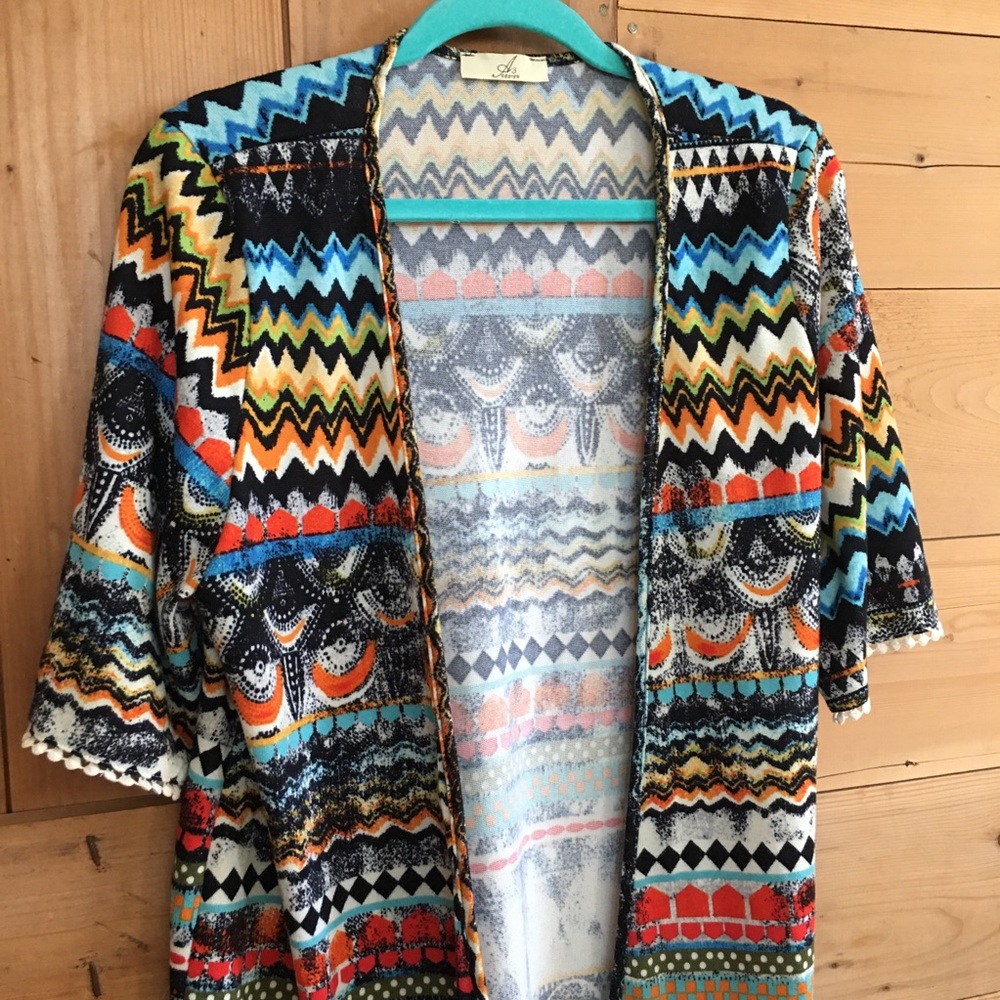 Boho style cardigan multicolor